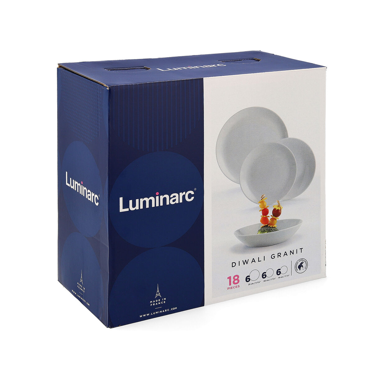 Set Posode Luminarc Diwali Granit Siva 18 Kosi